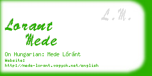 lorant mede business card